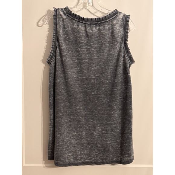 JANE & DELANCEY Top Sz M Gray, Sleeveless, Gorpcore, Soft Burnout LagenLook - Picture 3 of 8